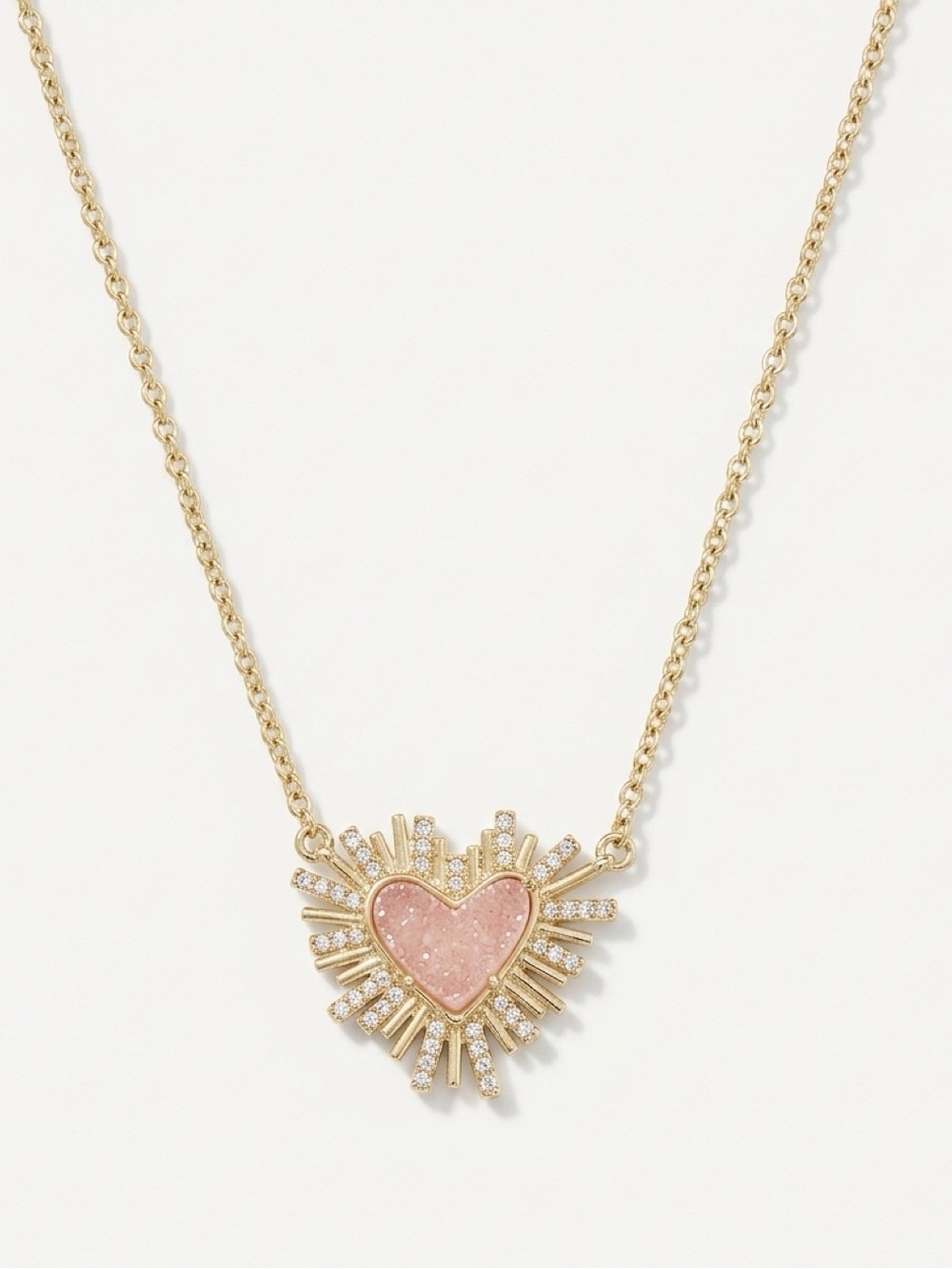Kendra Scott x Dolly Parton Sunburst pink & gold heart